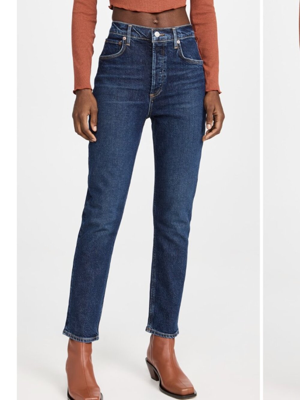 AGOLDE Riley Long High Rise Straight Jeans - 26